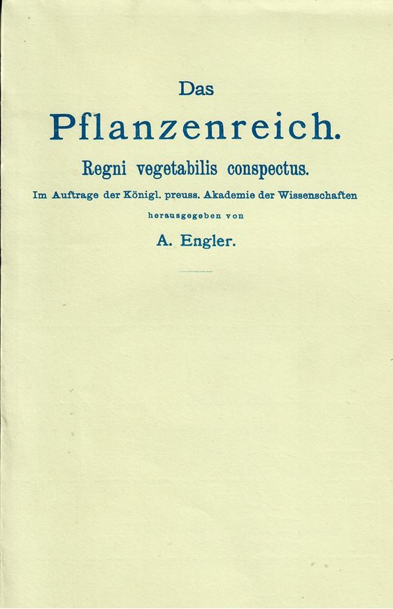 Begr. von A. Engler, fortgefuehrt von L.Diels. Heft  47: Pax, F. und K.Hoffmann: Euphorbia- ceae-Cluytieae. MacFarlane, J.M.: Cephalotaceae. 1910. (Reprint 1991). 168 figs. 139 p. gr8vo. Paper bd. (ISBN 978-3-7682-2047-7)