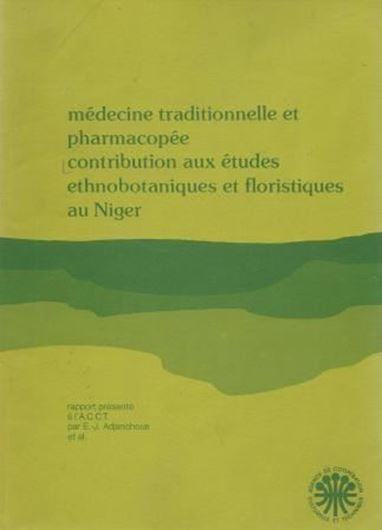  Medecine Traditionelle et Pharmacopee. Contribution aux etudes ethnobotaniques et floristiques au Niger. 1980. 147 pls. 250 p. Lex8vo. Broche.