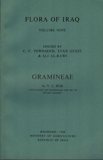 Volume 9: Gramineae. 1968. 215 pls. 588 p. gr8vo. Paper bd.