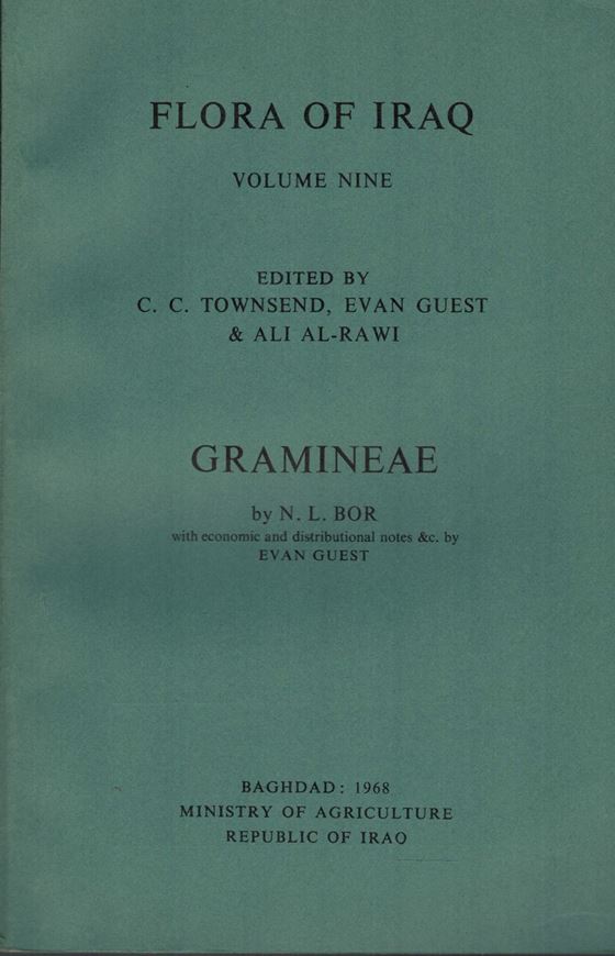 Volume 9: Gramineae. 1968. 215 pls. 588 p. gr8vo. Paper bd.