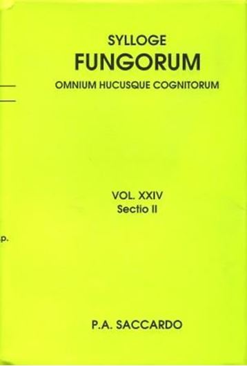 Sylloge Fungorum omnium hucusque cognitorum. Vol. 21: Supplementum universale. Pars 8. Hymenomycetae-Phycomycetae. Patavii 1912. (Reprint 2011). 928 p. gr8vo. Hardcover.