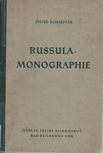 Russula Monographie..2te Auflage.1952. (Die Pilze Mitteleuropas,Band 3).22(20 kolorierte)Tafeln.296 S.gr8vo..