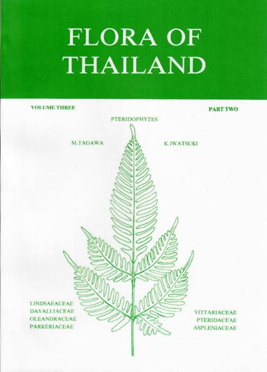 Volume 03, part 02: Aspleniaceae, Davalliaceae, Lindsaeaceae, Oleandraceae, Parkeriaceae, Pteridaceae, Vittariaceae. 1985. 14 figs. 168 p. gr8vo. Paper bd.