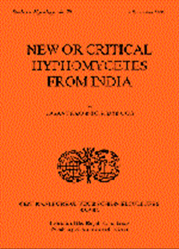  New or critical Hyphomycetes from India. 1986. (Studies in Mycology, no. 28). 34 figs. 84 p. gr8vo. Paper bd. 