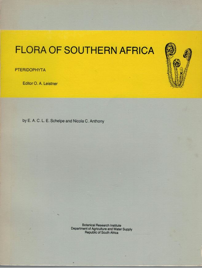 PTERIDOPHYTA,, by E.A.C.L.E.Schelpe and Nicola C.Anthony. 1986. 96 plates (line-figures). 241 distribution maps (dot maps). 292 p. gr8vo. Paper bd.