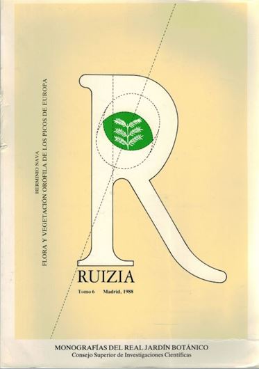 Flora y Vegetacion Orofila de los Picos de Europa. 1988. (Ruizia, vol. 6). 30 tabs. 243 p. gr8vo. Paper bd. - In  Spanish.