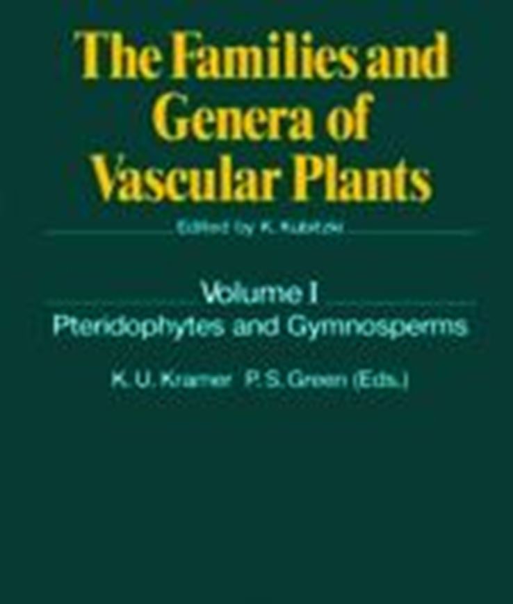 The Families and Genera of the Vascular Plants. Vol. 1: Pteridophytes and Gymnosperms.Ed. by K.U.Kramer and P.S.Green. 1990. 216 figs. XII,404 p. 4to. Cloth.