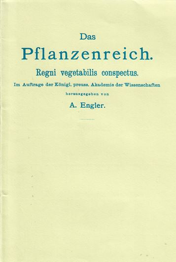 Begr. von A. Engler, fortgefuehrt von L.Diels. Heft 034: Macfarlane, J.M.: Sarraceniaceae. 1908. (Reprint 1991). 39 p. 1 plate. 43 figs. Paper bd.  (ISBN 978-3-7682-2034-7)