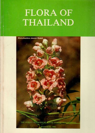 Volume 05, part 03: Bretschneideraceae, Capparaceae, Malpighiaceae, Menispermaceae, Nyctaginaceae. 1991. 30 figs. 8 col. pls. 136 p. gr8vo. Paper bd.