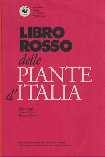Libro rosso delle Piante d'Italia. 1992. figs. 637 p. 4to. Paper bd.- In Italian