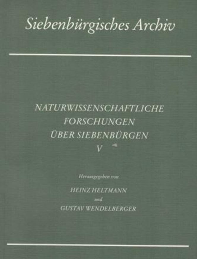 Beitraege zur Flora, Ve- getation und Fauna von Siebenbuergen.1994.(Naturwissenschaftliche For- schungen ueber Siebenbuergen,V).Fig.Tab.Ktn.VIII,296 S.gr8vo.Broschiert.