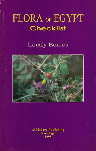 Flora of Egypt.Checklist.1995.283 p.gr8vo.Paper bd.
