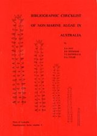  Biblio- graphic Checklist of Non-Marine Algae in Australia.1995.(Flora of Australia Supplementary Series,4). VII, 276 p.4to.Stitched. 