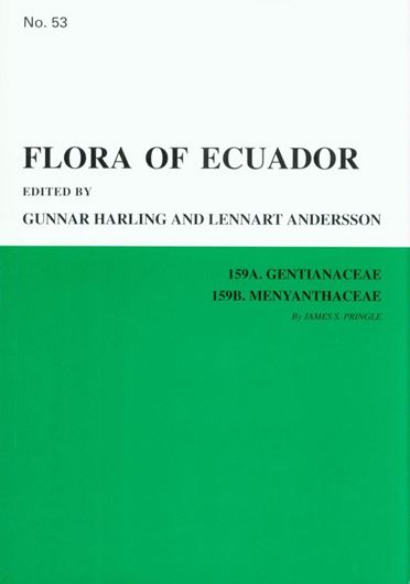 Part 054: 147. Ericaceae, by J.L. Luteyn. 1996. 8 col.plates. 404 p. gr8vo. Paper bd.