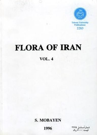 Flora of Iran Vascular Plants. Volume 4.1996. (Teheran Univ. Public.2283). 200p.gr8vo.Paper bd. - In Farsi, with brief Engl. introduction.