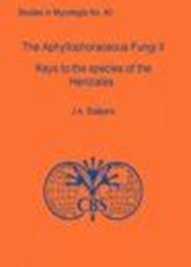  The Aphyllophoraceous fungi,II: Keys to the species of the Hericiales.1996. (Studies in Mycology,40). 185 p.gr8vo. Paper bd.
