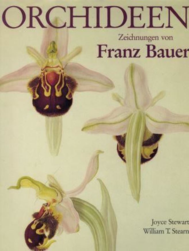 Orchideen Zeichnungen von Franz Bauer. Uebersetzt von Stephan Schneckenburger. 1994. 70 Tafeln (einige farbig). 159 S. 4to. Leinen.