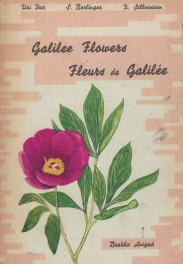  Galilee Flowers / Fleurs de Galilee. Thirty Wild Flowers / Trente Fleurs des Champs. 1966. 24 col. plates, with bilingual explanations. gr8vo. Hardcover. 