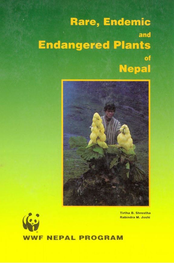 Rare, Endemic and Endangered Plants of Nepal. 1996. illus. (col. photogr. & dot maps). IX, 244 p. gr8vo. Paper bd.