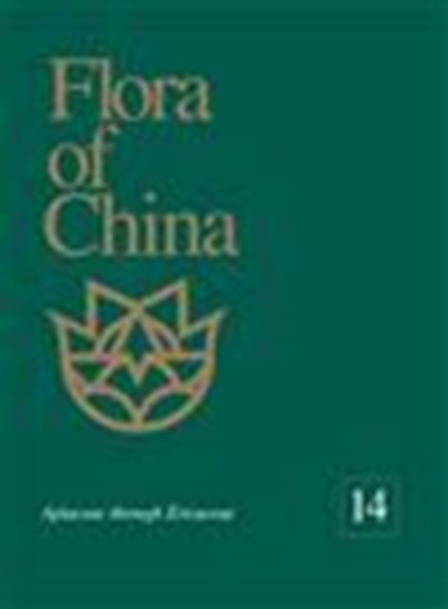 Revised and condensed English language edition of "Flora Reipublicae Popularis Sinicae". Volume 14: Apiaceae through Ericaceae. 2005. 1 col. pl. XI, 581 p. 4to. Hardcover.