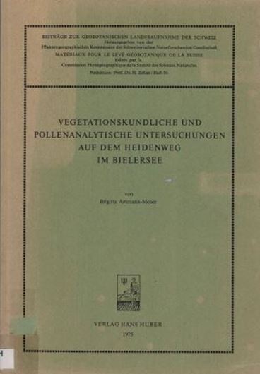 Vegetationskundliche und Pollenanalytische Untersuchungen auf dem Heidenweg im Bielersee. 1975. (Beitr. Geobot. Landesaufnahme d. Schweiz, 56). Tab. 76 S. gr8vo. Broschiert.