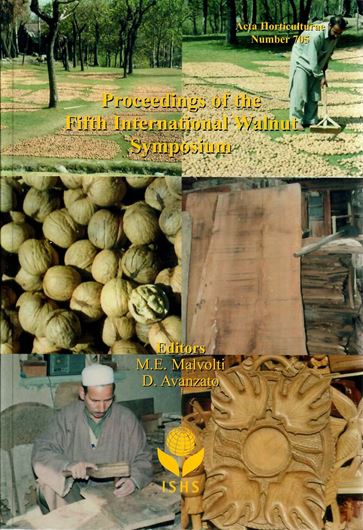Proceedings of the Fifth International Walnut Symposium. 2005. (Acta Horticulturae, 705). illus, 568 p. gr8vo. Paper bd.