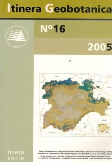 Volume 16: Rio Gonzalez, Sara del: El cambio climatico y su influencia en la vegetacion de Castilla y Leon (Espana). 2005. 535 p. 4to. Paper bd.- Plus 1 CD-ROM.
