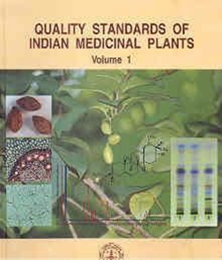  Quality Standards of Indian Medicinal Plants. Volumes 1 - 15. 2003 - 2017. illus. (partly col.). gr8vo. Hardcover.