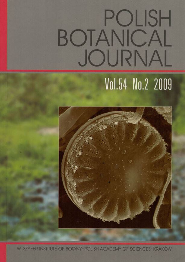 The Diatoms of Kobylanka Stream near Krakow. 2009. (Polish Bot. Jl. 54:2) illus. 201 p. gr8vo. Paper bd. - In English.
