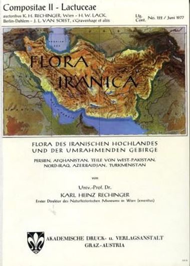  Flora Iranica.Lfg.122: Rechinger, Karl Heinz, Hans Walter Lack und J. L. van Soest: Compositae II: Lactuceae. 1977. 208 Tafeln. 352 p. gr8vo. Broschiert.