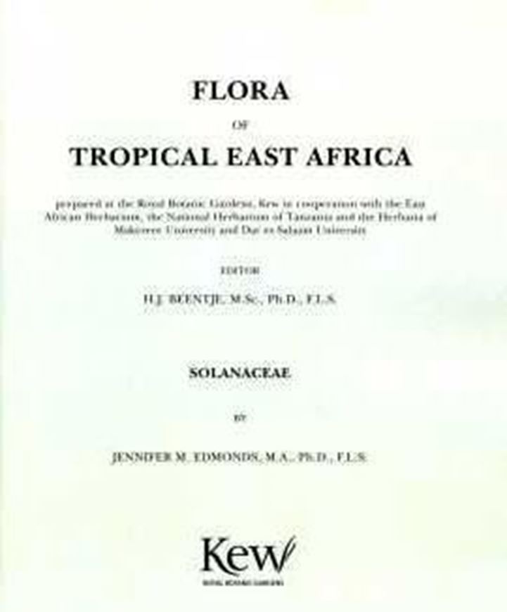  Solanaceae, by Jennifer M. Edmonds. 2012. 28 line - figs. 239 p. gr8vo. Paper bd.