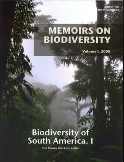  Biodiversity of South America. 2008. (Memoirs on Biodiversity, Vol.1). illus. 496 p. 4to. Paper bd. 