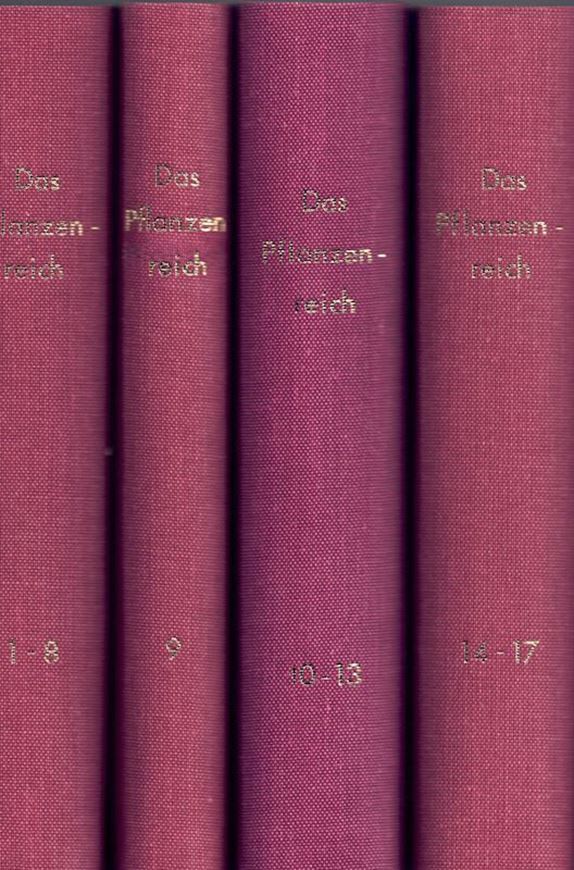 Begründet von A. Engler.Herausgegeben von A. Engler und L. Diels, fortgesetzt von H. Stubbe und K. Noack. Volumes 1 - 108. . 1900 - 1968. (Reprint 1991). gr8vo. Cloth