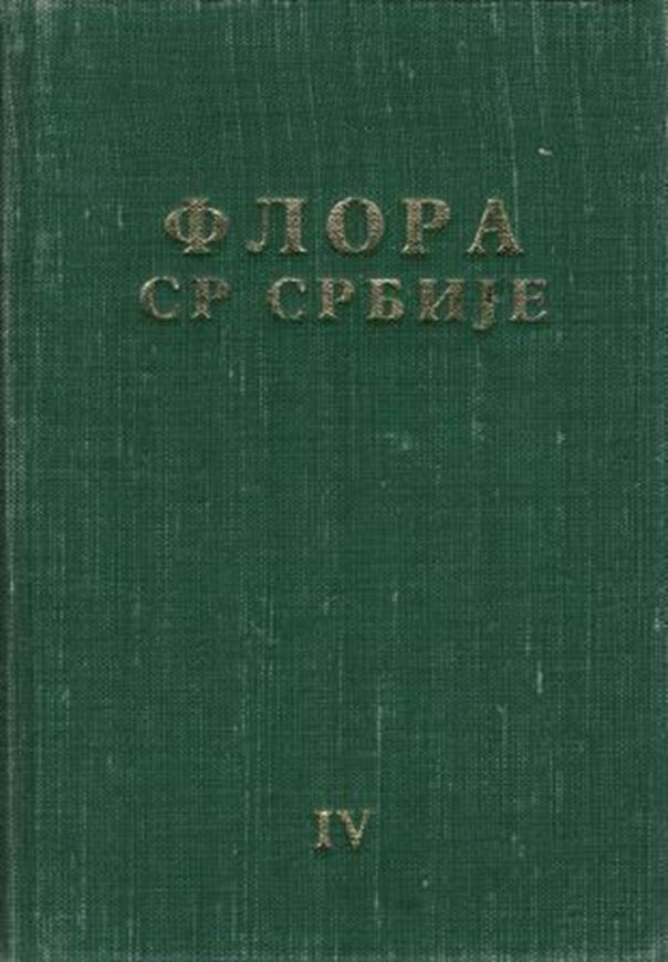 Volume 4. 19972. 86 pls. (=line drawings). 584 p. gr8vo. Hardcover. - In Serbian, with Latin nomenclature.