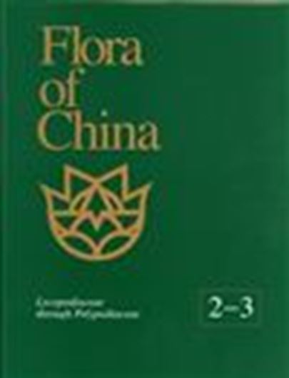 Revised and condensed English language edition of "Flora Reipublicae Popularis Sinicae". Volume 02 -03: Lycopodiaceae to Polypodiaceae.(Text volume). 2013. XIV, 959 p. 4to. Hardcover. - In English.