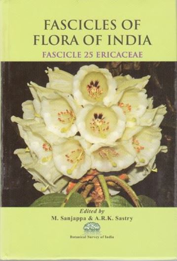 Volume .25: Ericaceae, by M. Sanjappa and A. R. K. Sastry. 2014. 150 line drawings. 11 col. pls. 468 p. gr8co. Hardcover.