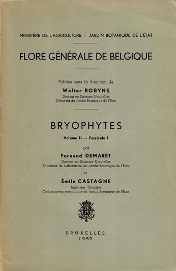 BRYOPHYTES. Vols. II:1-3; III:1-2. 1959 - 1993. gr8vo. Paper bd.