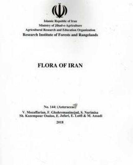 Fasc. 144: Asteraceae, tribes Cichorieae, Inuleae, Astereae, Eupaturieae, Heliantheae, Calenduleae, Arctotideae, Senecioneae). 2018. illus. 1022 p. gr8vo. Paper bd.- In Farsi, with Latin nomenclature.
