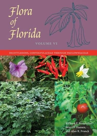 Flora of Florida. Volume 6: Dicotyledons, Convolvulaceae through Paulowniaceae. 2018. XV, 354 p. gr8vo. Hardcover.