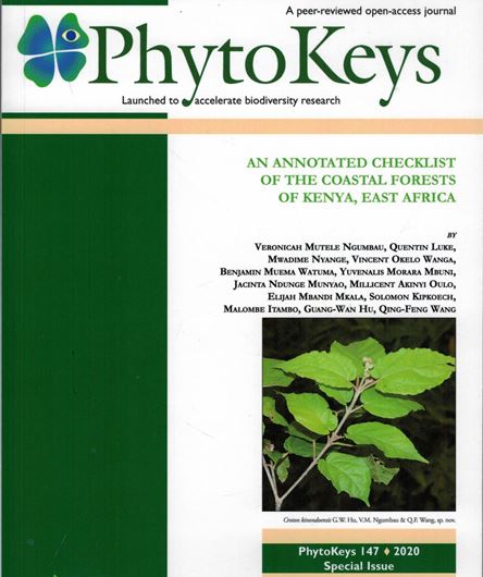 An Annotated Checklist of the Coastal Forests of Kenya, East Africa. 2020. (PhytoKeys,147, special issue).  192 p. 4to. Paper bd.