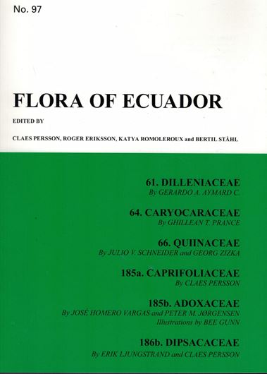 Part 097:  Dilleniaceae, Caryocaraceae, Quiinaceae, Caprifoliaceae, Adoxaceae, Dipsacaceae. 2020. illus.(partly col.). 129 p. gr8vo. Paper bd.