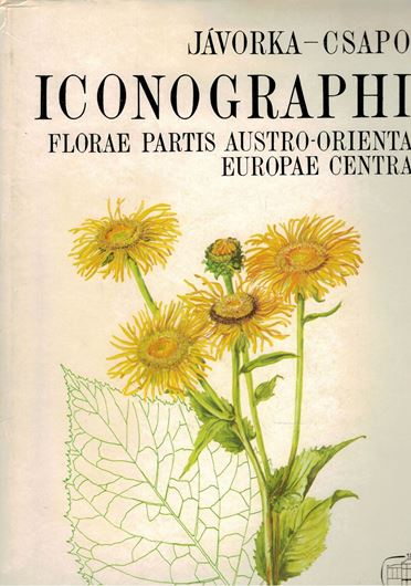 Icnographia Florae Partis Austro - Orientalis Europae Centralis. 1975.  4090 line drawings. 40 col. pls. 576 p. Hardcover. - 24,5 x 33.5 cm.