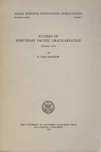 Studies of Northeast Pacific Gracillariaceae. 1949. (Allan Hancock Found. Publ., Occas. Paper, 7). 25 pls. 105 p. gr8vo. Paper bd.