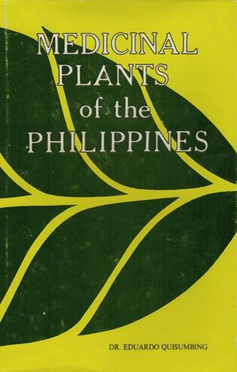 Medicinal Plants of the Philippines. 1978. IV, 1262 p. gr8vo. Hardcover.