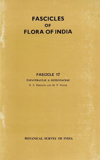Fascicle 17: Papaveraceae & Hypecoaceae. 1984. 18 b/w line drawings. 48 p. gr8vo. Paper bd.
