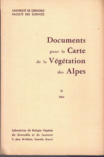 Volume 2: Tonnel, A. et P. Ozeda: Série de Végétation de la Moitié Sud du Département de l'Isère. 1964. Several folg. col. maps. 165 p. gr8vo. Broché.