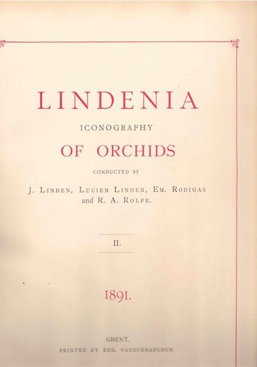 Lindenia. Iconography of Orchids. Volume 2. 1891. 24 col. plates and text.  Halfleather. Folio.