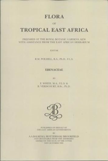 Ebenaceae by F. White and Bernard Verdcourt. 1996. illus. 51 p. gr8vo. Paper bd.