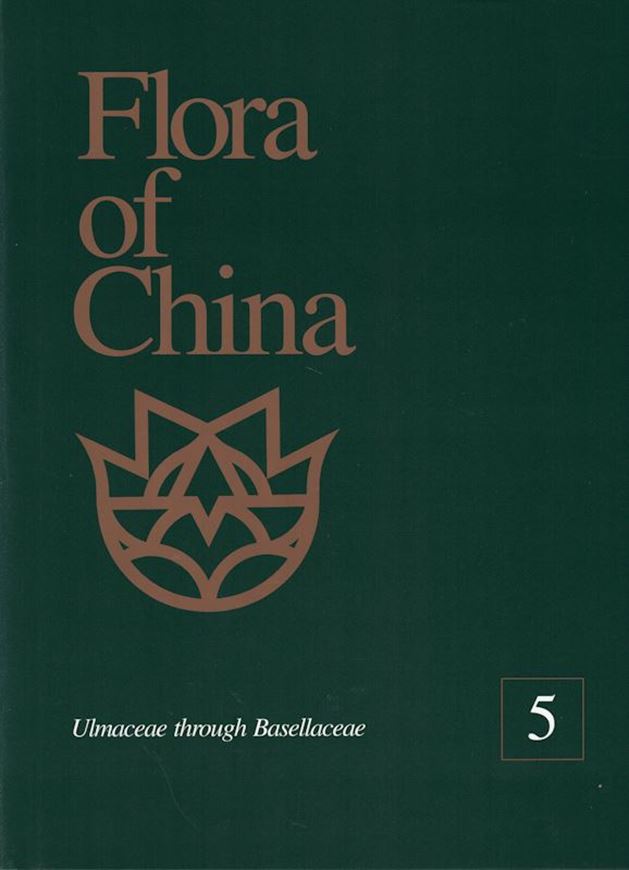 Revised and condensed English language edition of "Flora Reipublicae Popularis Sinicae". Volume 05: Ulmaceae through Basellaceae. 2003. 506 p. 4to. Cloth.