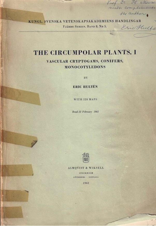 The Circumpolar Plants. 2 volumes. 1962 - 1971. 739 p. 4to. Paper bd.